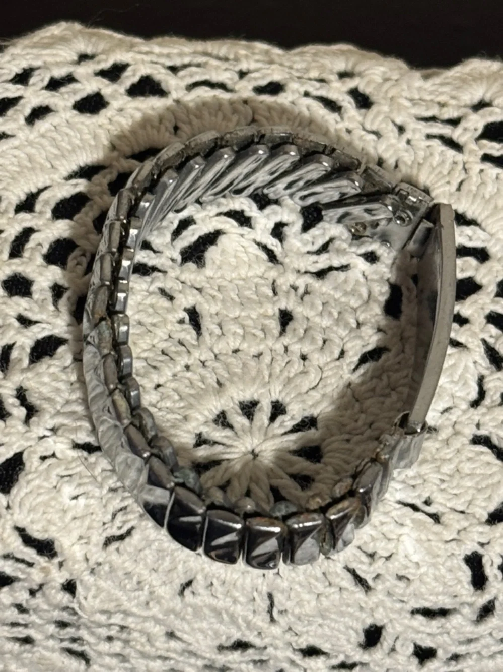 Baby Silver-Tone Stretch Bracelet